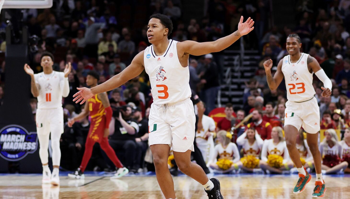 NCAA Tournament Miami’s Charlie Moore is on the move