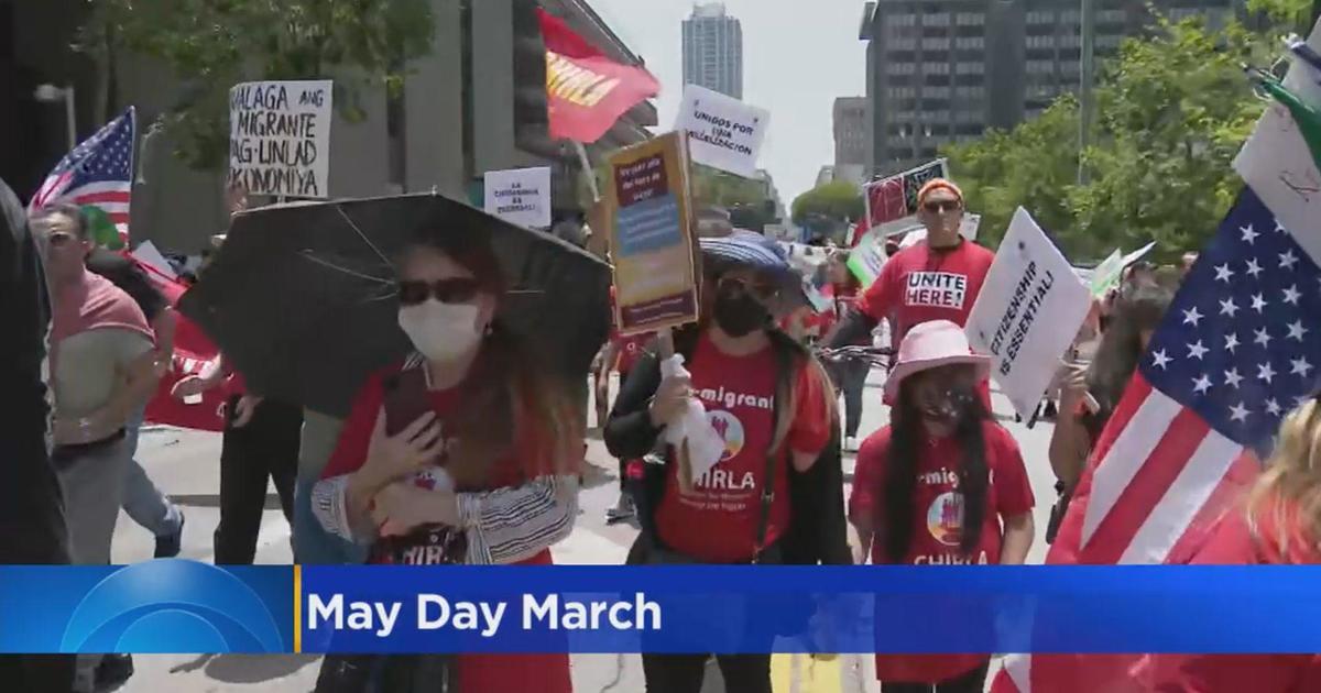 Thousands rally in Downtown LA on May Day for better wages, employee