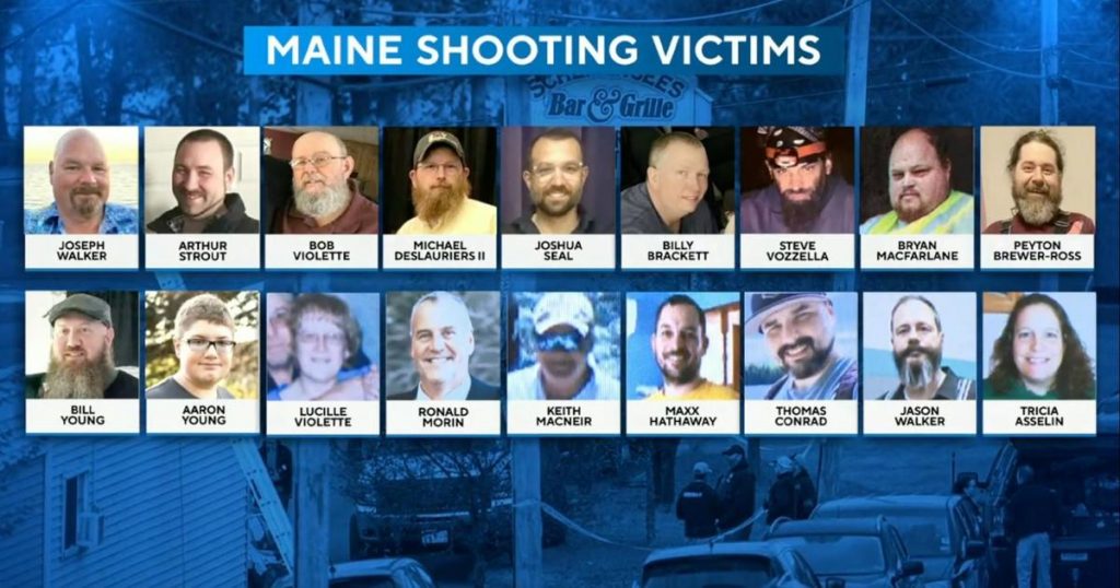 Maine officials identify Lewiston shooting victims as manhunt continues