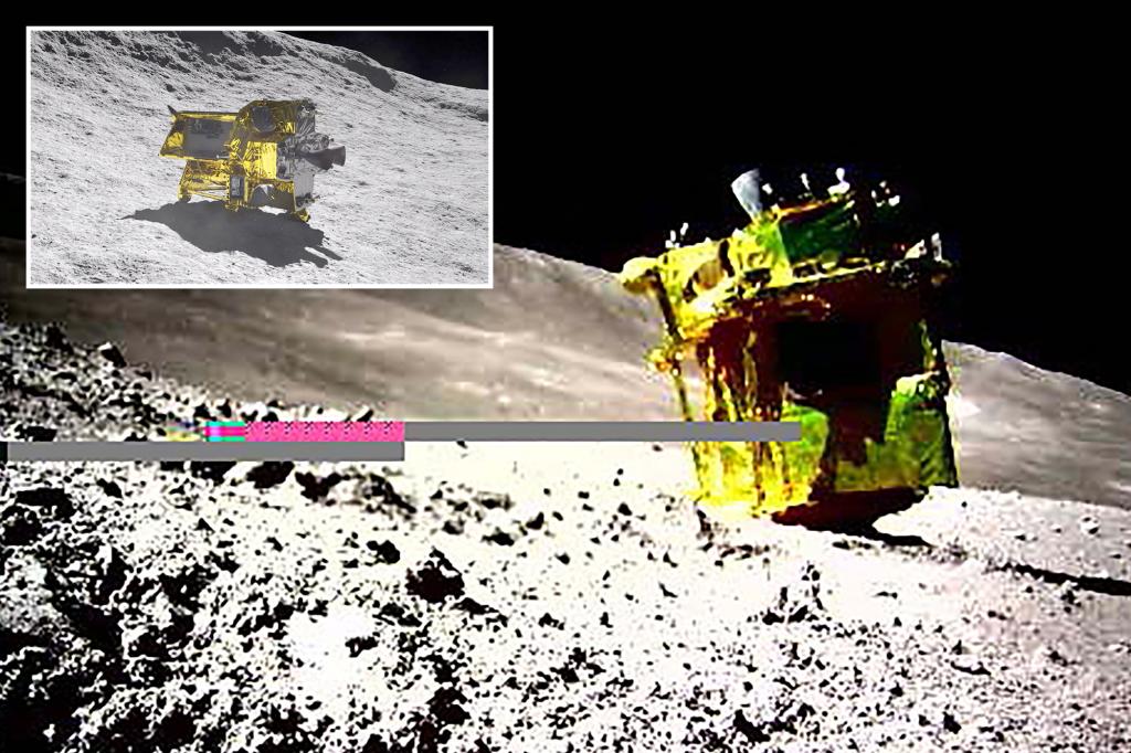 Tippedover Odysseus moon lander, spotted by lunar orbiter, sends back