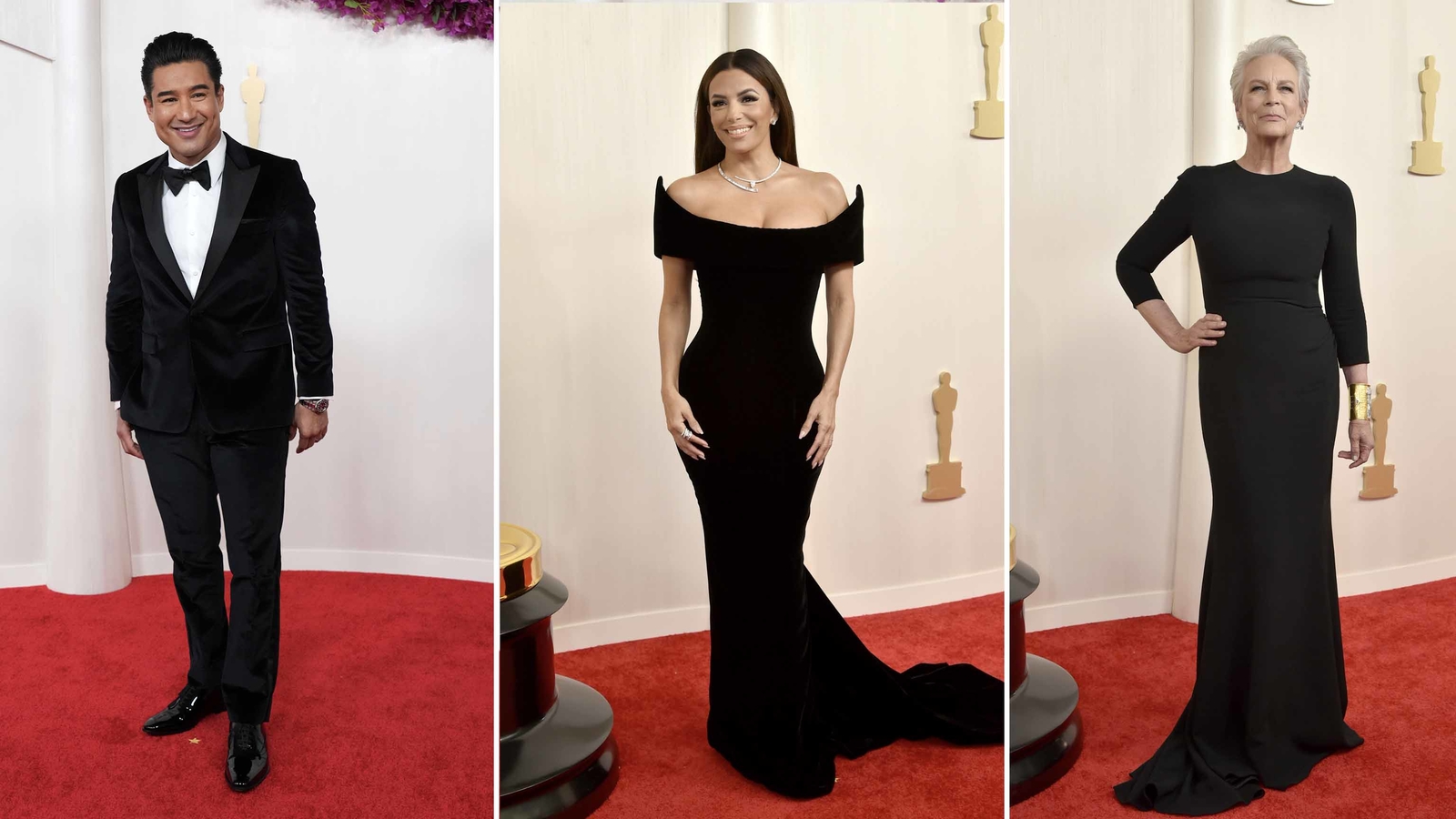 Oscars red carpet fashion Stars go bold in black with Eva Longoria