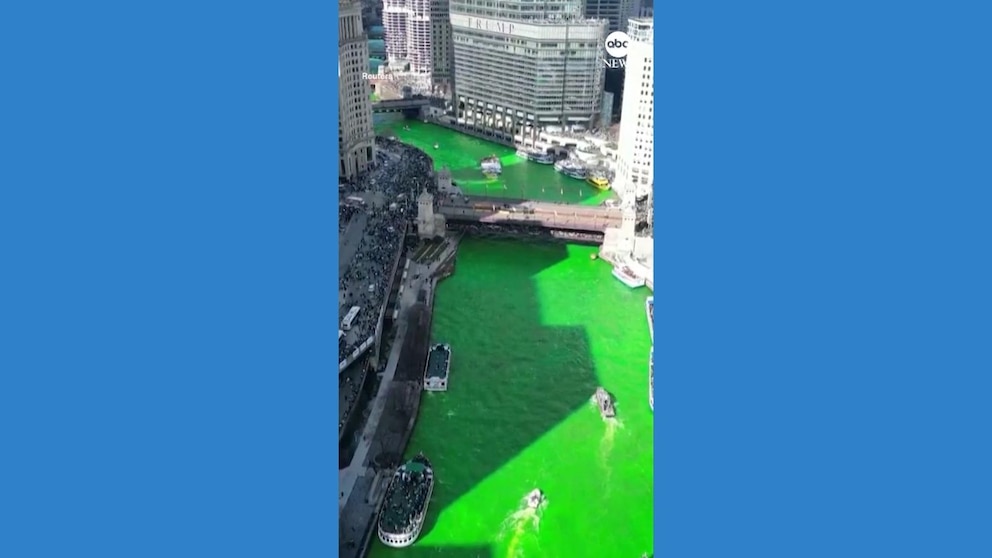 WATCH Chicago River dyed green for St. Patrick's Day Patabook News