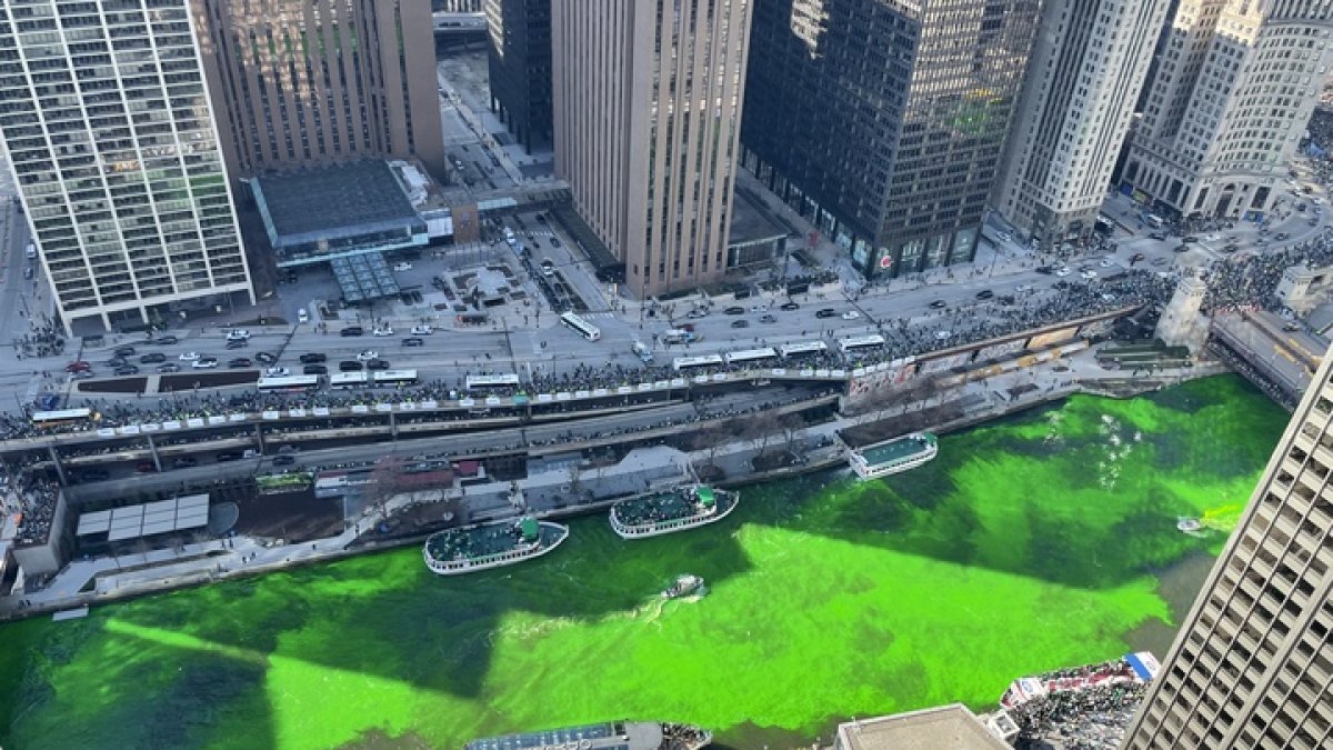 Watch the full 2024 Chicago River dye start to finish NBC Chicago