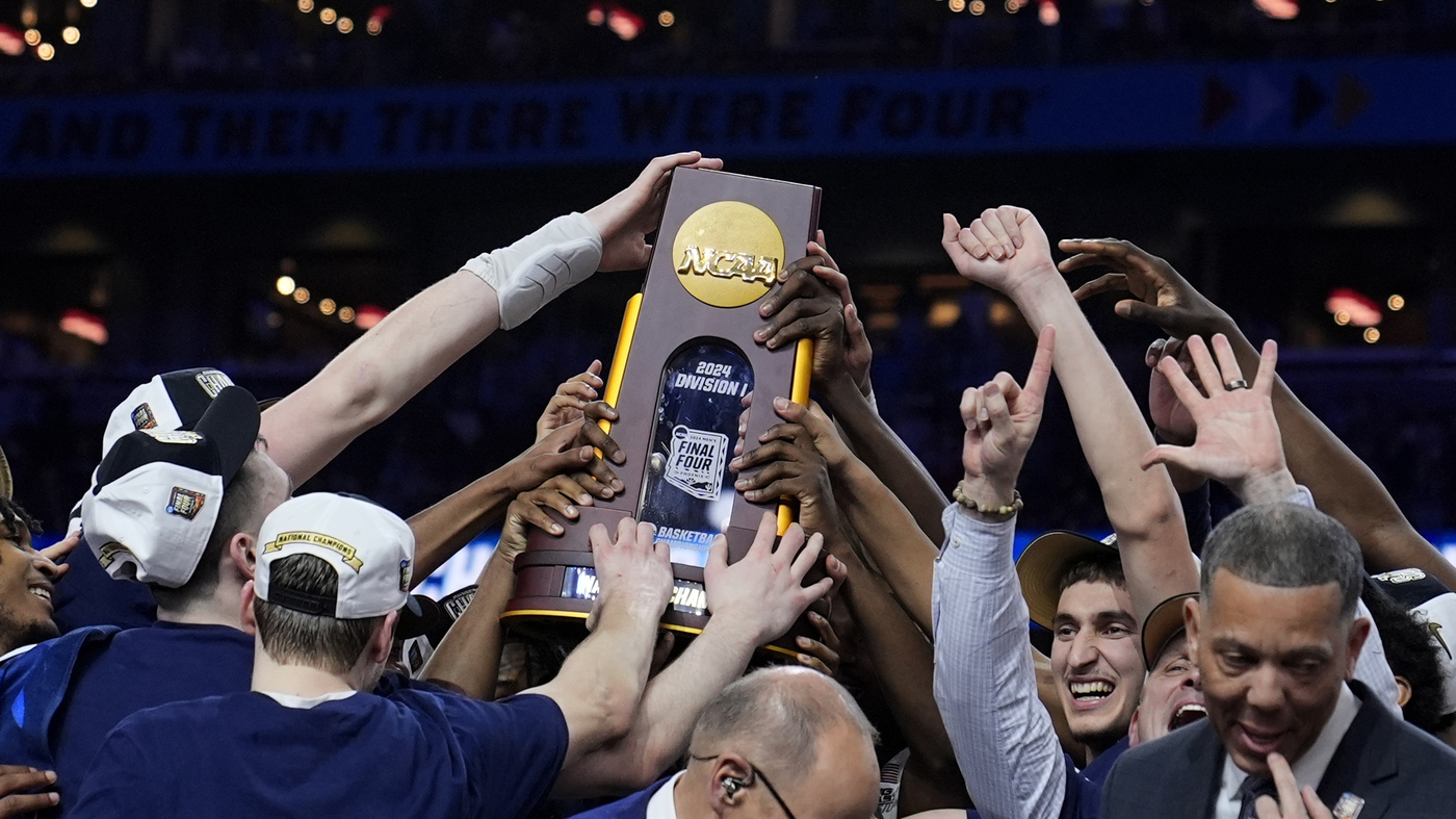 The UConn men's basketball team has won backtoback NCAA championships