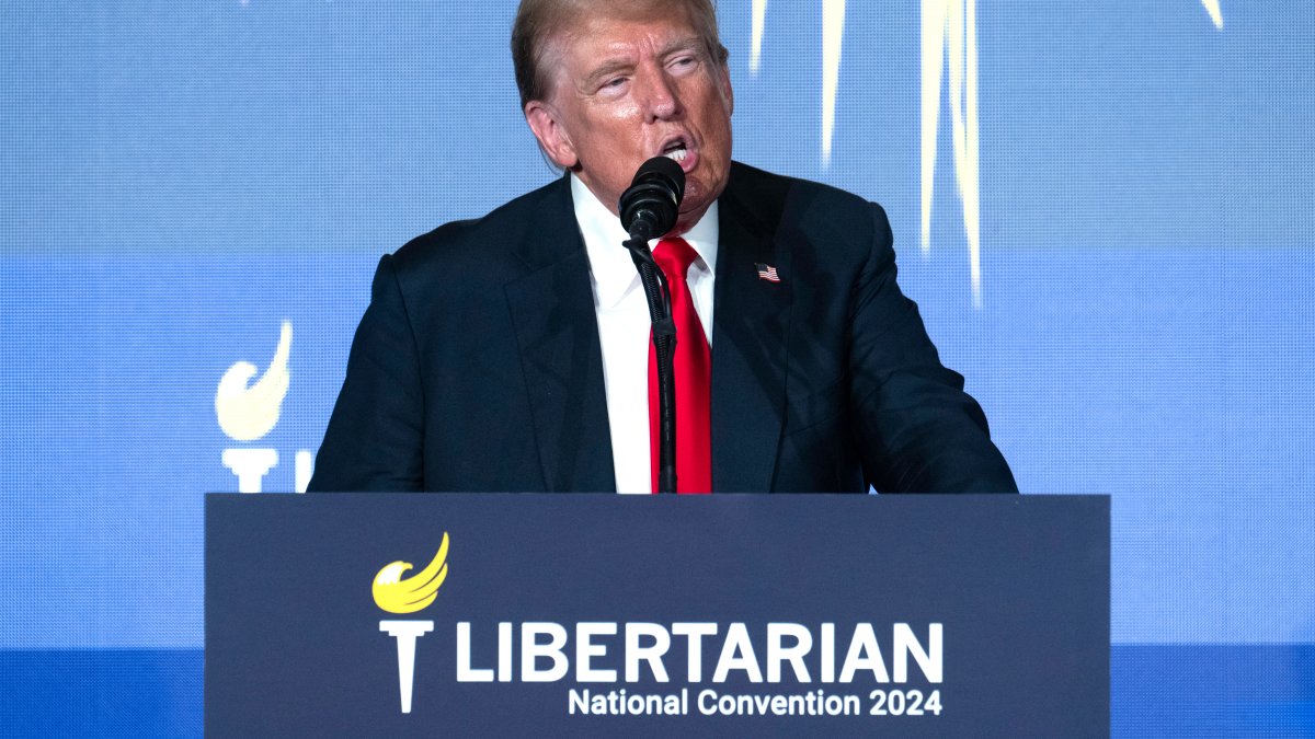 Trump booed as addresses the Libertarian Party convention NBC Chicago