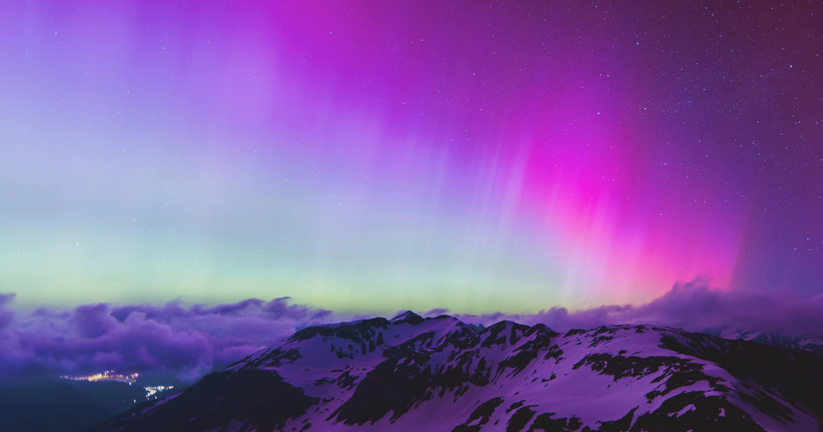 Northern lights set the sky aglow amid powerful storm