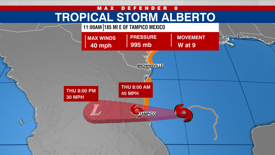 First tropical storm of the season, Alberto, forms in the Gulf of