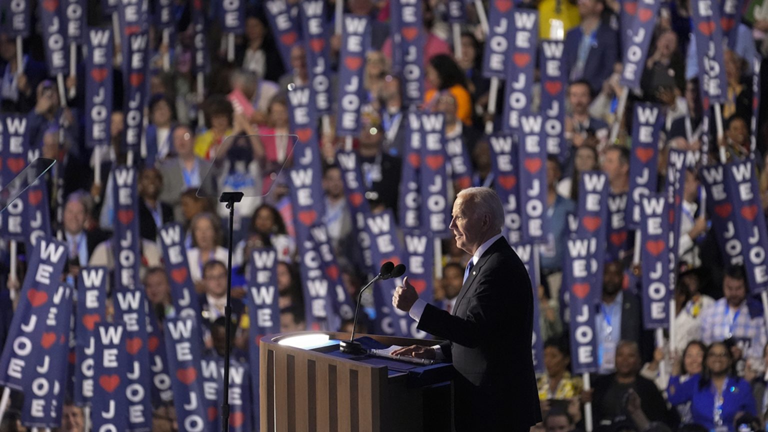 Chicago DNC speaker schedule 2024 Joe Biden delivers rousing speech as